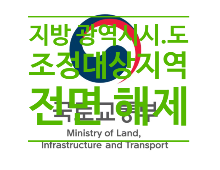  지방 광역시.도 조정대상지역 전면 해제