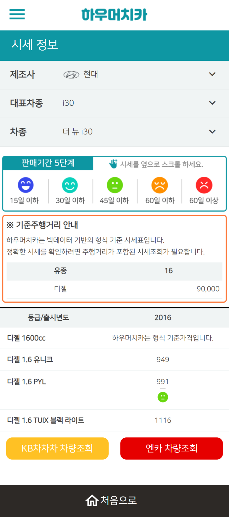 하우머치카 2022년 9월 더 뉴 i30 중고차시세.가격표 하우머치카 2022년 9월 더 뉴 i30 중고차시세.가격표