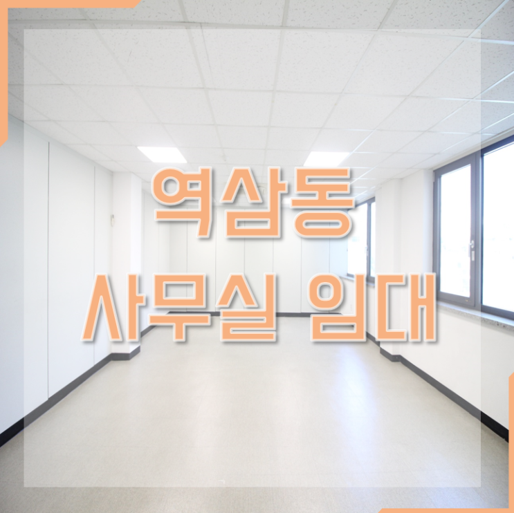  역삼동 사무실 임대 저렴한 월세 역세권 대로변 사거리위치
