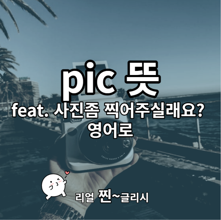 pic 뜻 (feat. 사진 좀 찍어주실래요? 영어로)