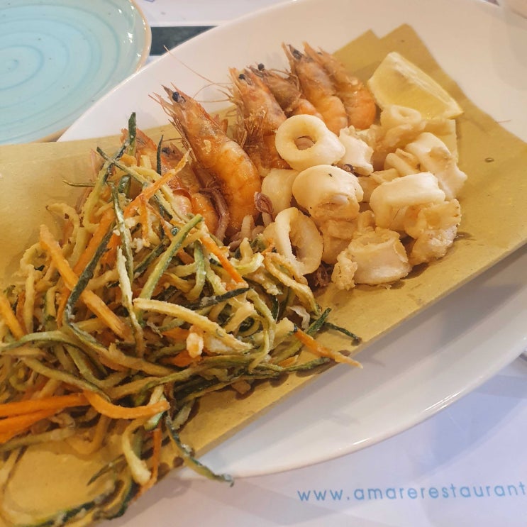  이탈리아에서 배운 영어 단어, 오징어 새우튀김 Fried calamari & prawn