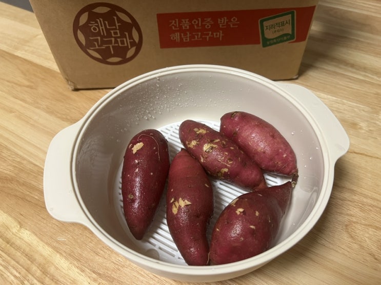  해남 고구마 찌는법 전자레인지10분이면 찐 고구마 완성 내돈내산
