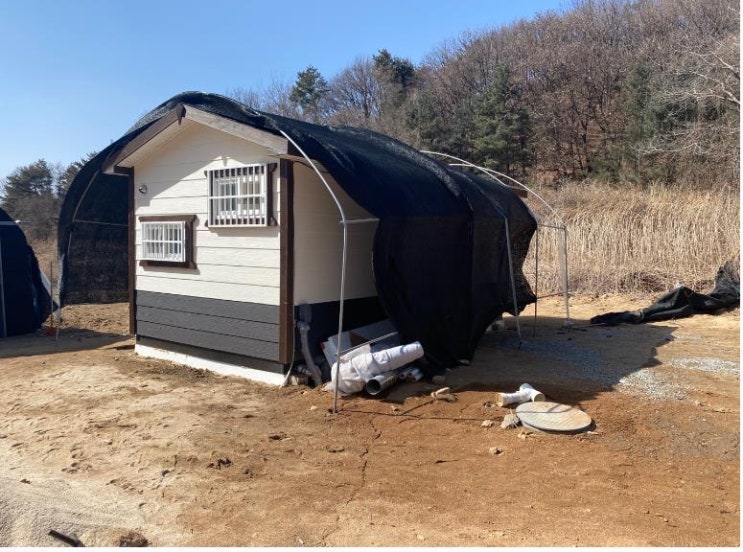  신품급 중고황토장작구들농막 중고이동식주택 중고이동식농막 판매  01O-3247-9O55