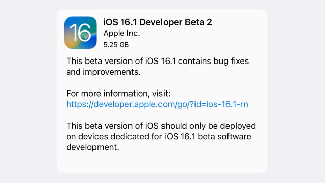 애플 아이폰 iOS 16.1 베타2 업데이트 신기능과 수정사항에 관한 내용 정보