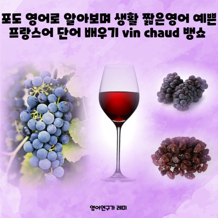 포도 영어로 알아보며 생활 짧은영어 예쁜 프랑스어 단어 배우기 vin chaud 뱅쇼