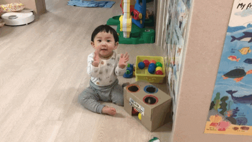  15개월아기놀이:) 엄마표교구로 놀아주기