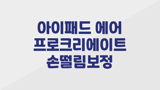  아이패드 에어 프로크리에이트 손떨림 보정 procreate