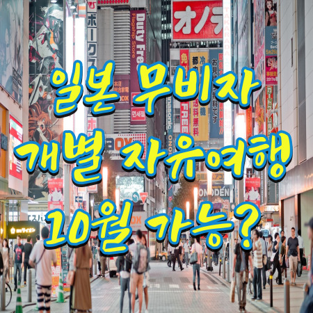  일본 무비자 입국 10월 가능?  현지 여행사를 통한 예측
