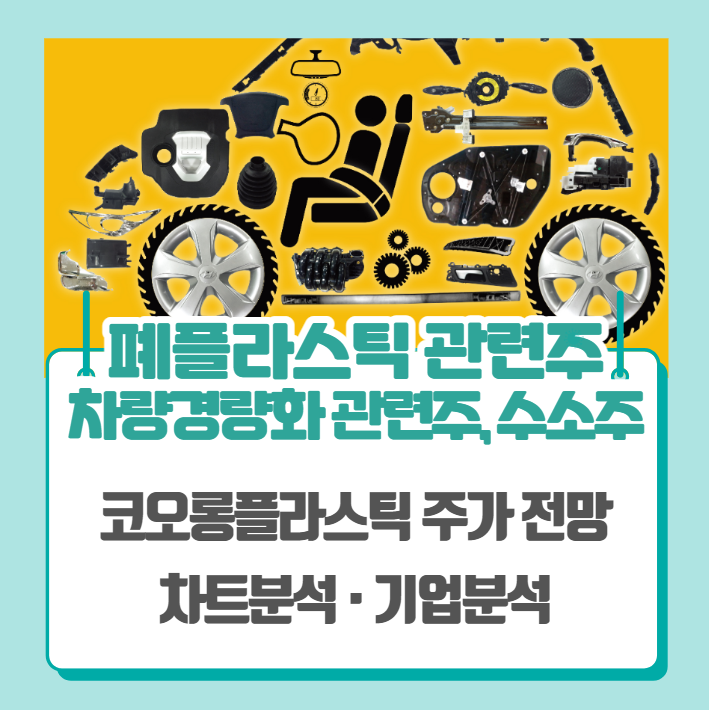  폐플라스틱 관련주, 차량경량화 관련주, 수소주 (코오롱플라스틱 주가 차트분석)