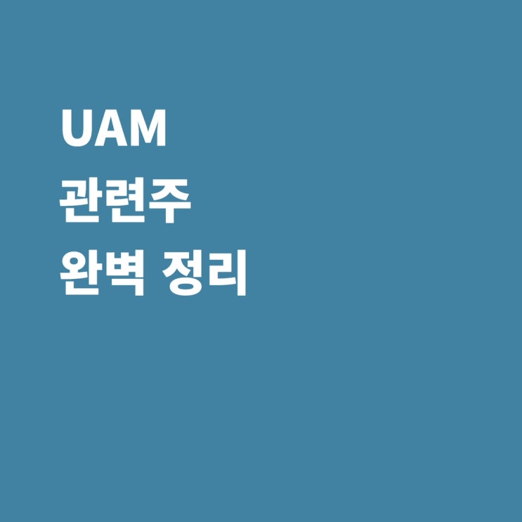 UAM 관련주 베셀 네온테크 파이버프로 기산텔레콤 켄코아에어로스페이스 서연이화 휴니드 한화시스템 한국카본 퍼스텍 대한항공 제이씨현시스템 하이즈항공 LIG넥스원 대우부품 주가 전망