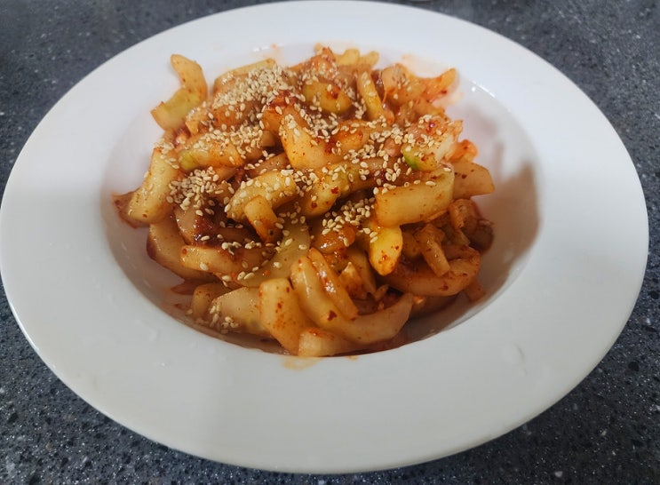  다이어트요리 파란 굵은 오이 노각무침 만들기