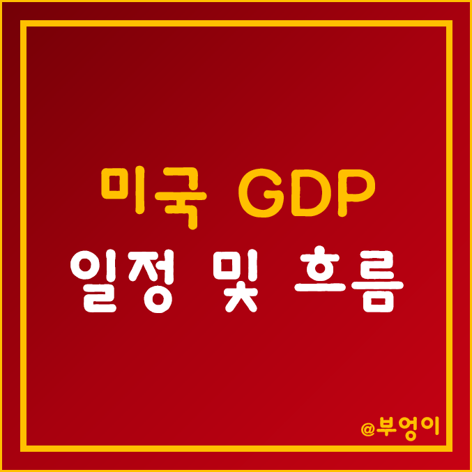 미국 GDP 발표 시간/날짜 (향후 일정, 예상 및 계산 방법)