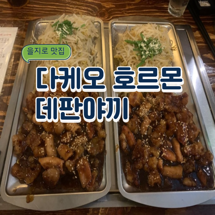 을지로 와규 살치살 맛집 다케오 호르몬 데판야끼