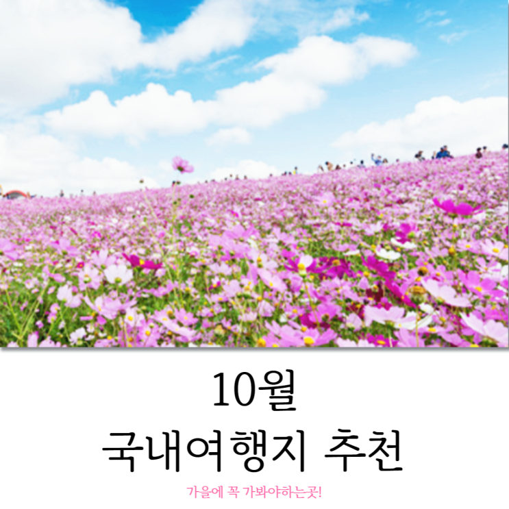  10월 국내여행지 추천 가을에 가봐야하는곳