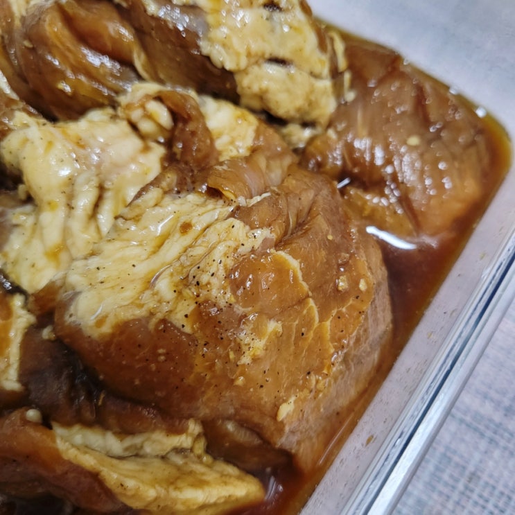  돼지갈비 국내산 수제 한땀푸드  맛있어요