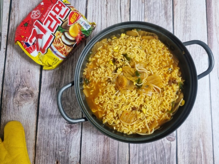  라면 맛있게 끓이는 법 김치 콩나물 라면, 시원한 콩나물을 활용한 해장라면