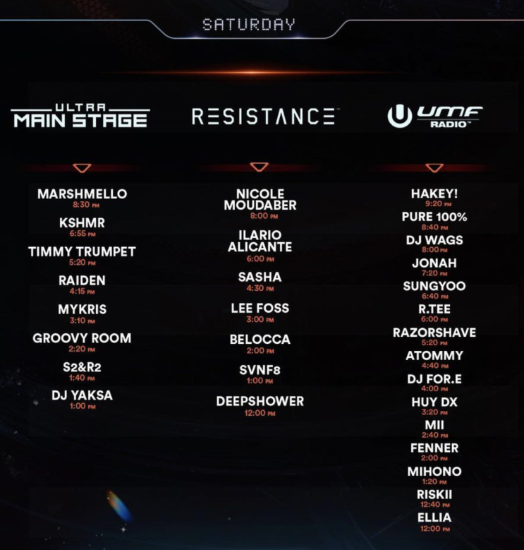  ULTRA KOREA 울트라 코리아 2022 공식 타임테이블