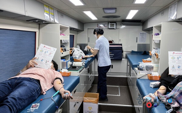 충북보건과학대 교직원·학생 '공동사랑의 헌혈 캠페인'