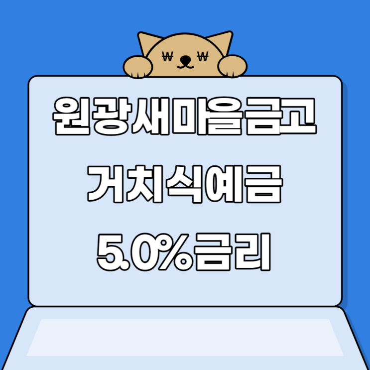 (조기마감)원광 새마을금고 12개월 5.0%거치식  고금리예금