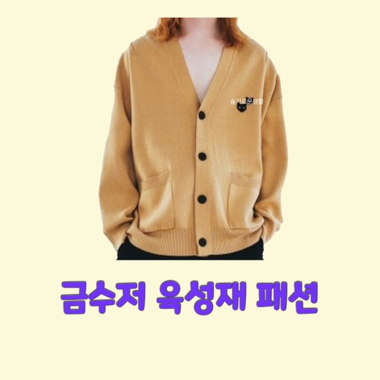 이승천 육성재 금수저1회 니트 가디건 베이지 브라운 고양이 v넥 옷 패션