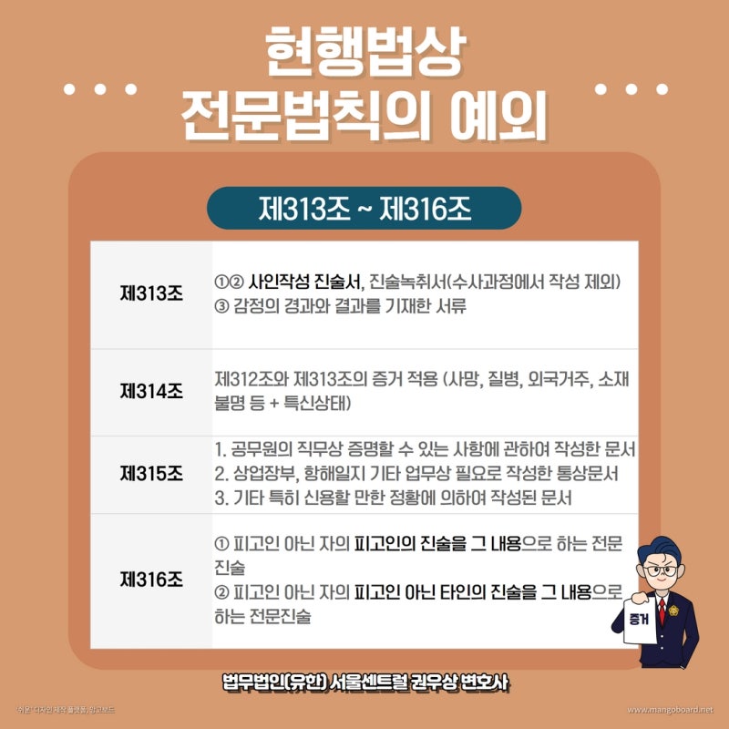 형사소송의 전문법칙 예외 관련 이미지 4