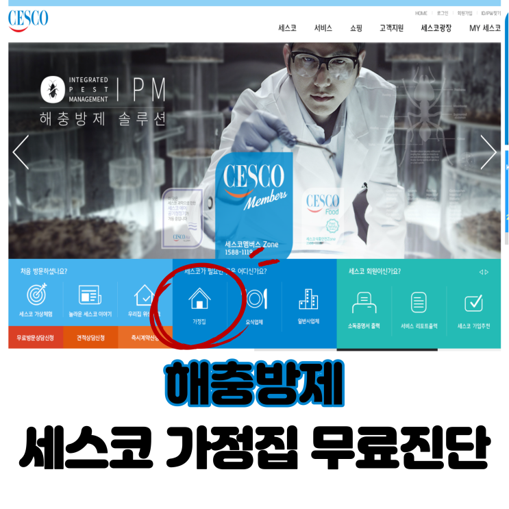 해충방제, 세스코 가정집 무료진단 서비스 신청방법