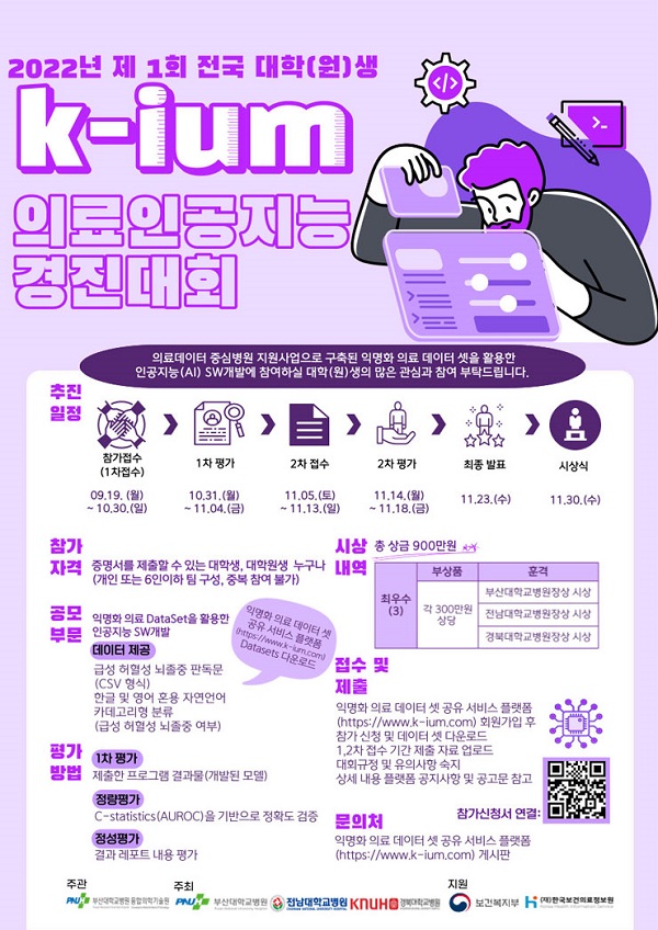  (경진대회) 2022년 제 1회 k-ium 의료 인공지능 경진대회