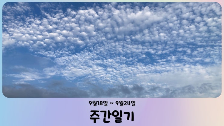  [週間日記] 九月第三週 - 1300일 추카포카 항상 고마워 내사랑 땡아