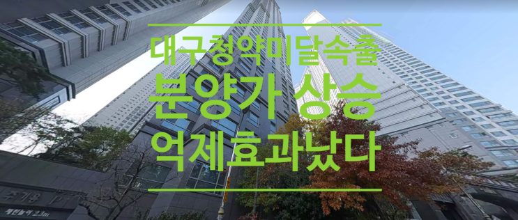  대구 청약미달 속출하자 분양가 상승 억제 효과 났다