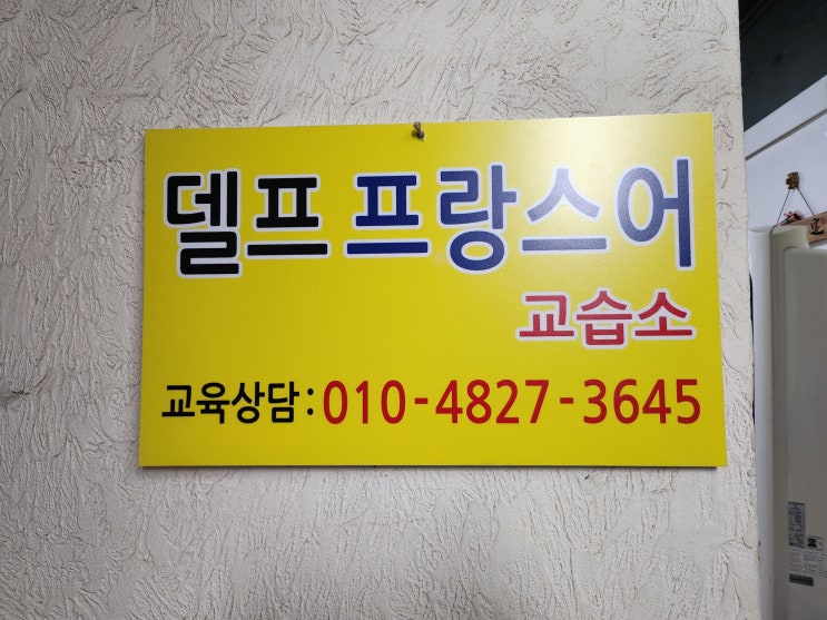  [내돈내강의][부산 프랑스어 교습소] 서면 델프 프랑스어 교습소 1:1 강의 후기