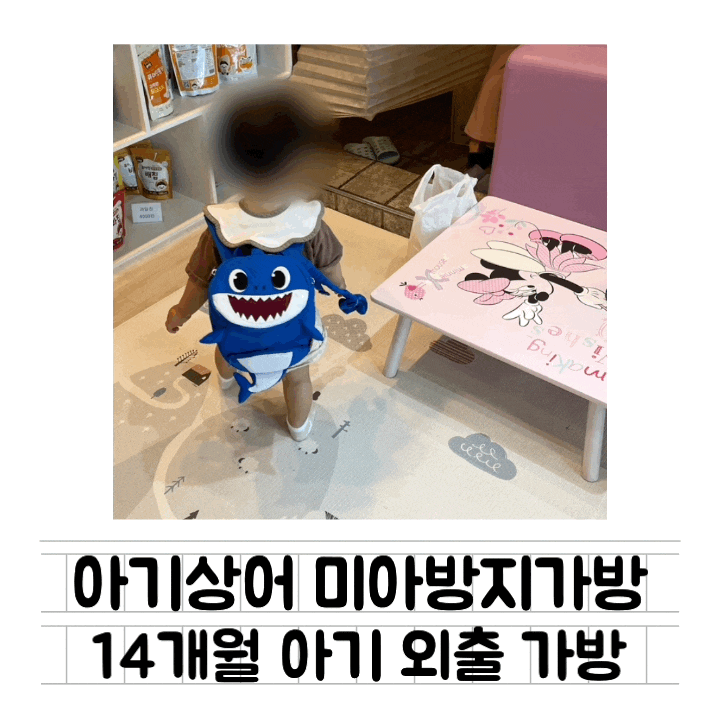  [내돈내산] 핑크퐁 아빠상어 미아방지 가방 : 14개월 아기 외출 가방 추천 / 미아방지끈