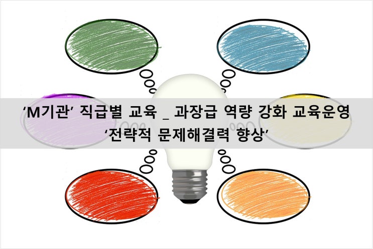  'M'기관 직급별 교육 _ 과장 직무역량 교육 운영 (문제해결력 프로그램)