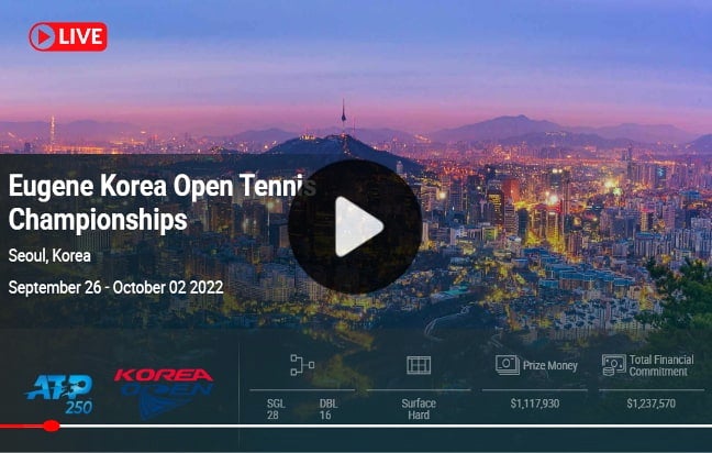 ATP 코리아오픈 <b>테니스</b> 대회 중계방송 tvn SPORTS <b>권순우</b> 정현... 