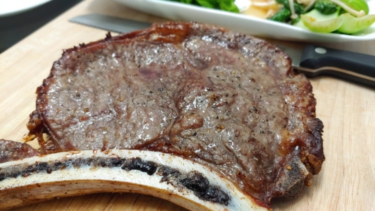  아빠표 요리, 아빠표 집밥, 초간단 토마호크 스테이크 요리, 아이들 좋아하는 스테이크~