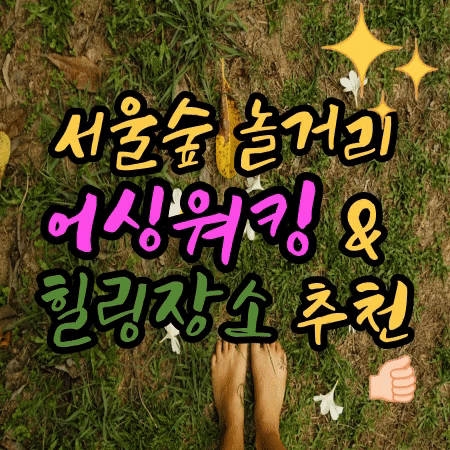  서울숲 놀거리 ㅣ 맨발 어싱워킹 그리고 힐링 장소 추천