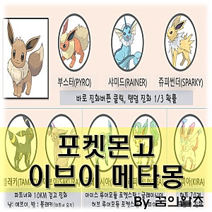 포켓몬고 이브이 진화 및 메타몽 정리 공략, 쉽게 딱 알려드려요
