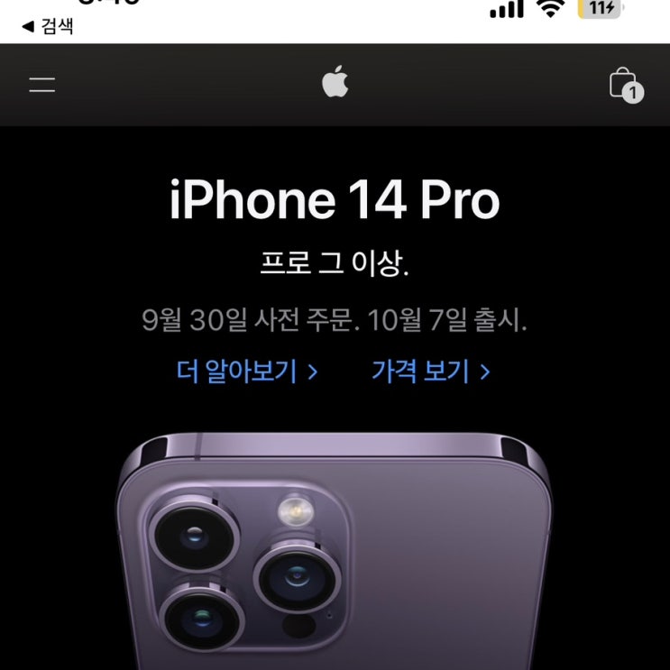  [Q&A]  아이폰14 애플 공홈 사전예약 방법 좀 알려주세요