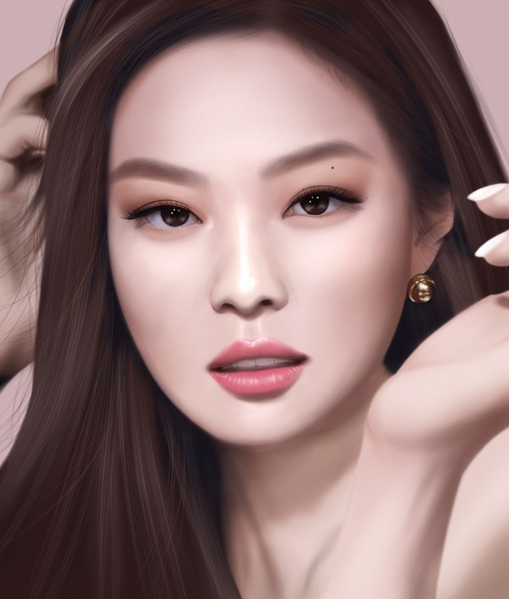 아이패드 극사실 인물화 실습 - 제니
