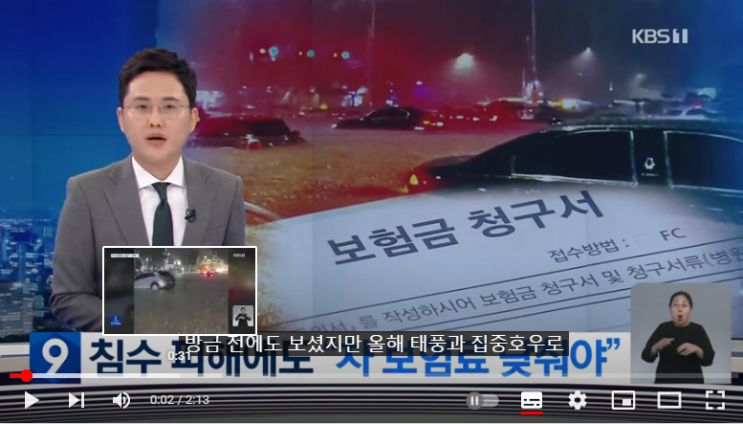 역대급 침수피해에 보험료 오를까?…“오히려 내려야” / KBS 역대급 침수피해에 보험료 오를까?…“오히려 내려야” / KBS