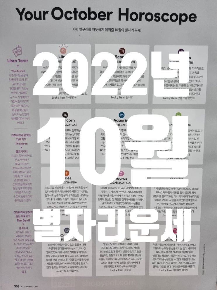  2022년 10월 별자리운세
