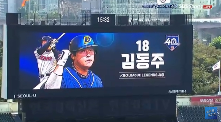  '두목곰' 김동주, KBO 레전드 40인 시상식