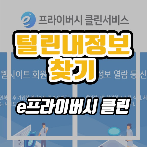  털린 내 정보 찾기 서비스 (ft. 내 개인정보유출찾기)