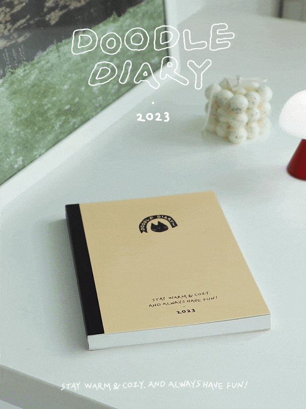  손글씨와 자유로운 드로잉을 담은 2023년 두들 다이어리 날짜형