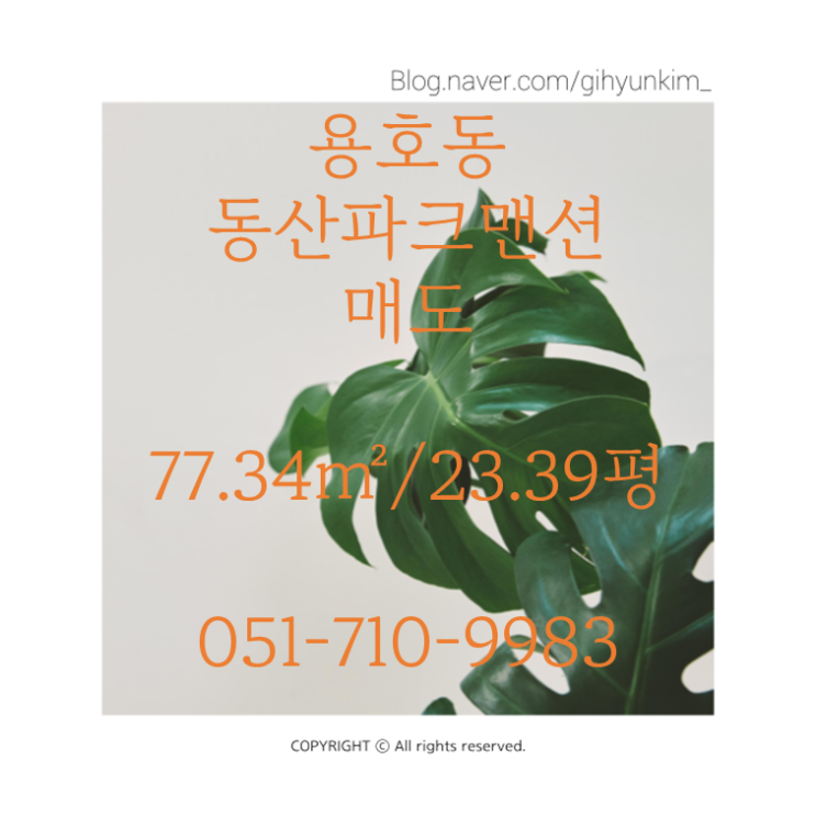  동산파크맨션 23평형 매도