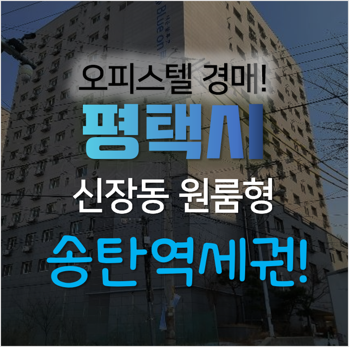 경기 평택 원룸 오피스텔 경매, 신장동 대준블루온 3 1억대