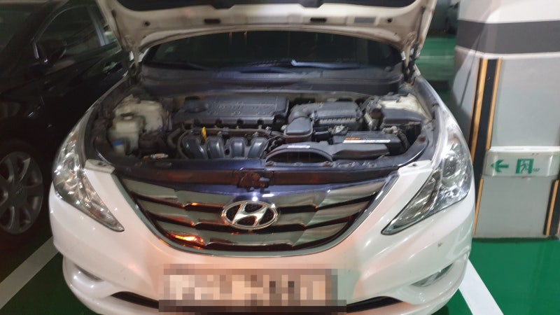 부산 YF소나타 배터리 로케트 80L 자동차밧데리로 교체