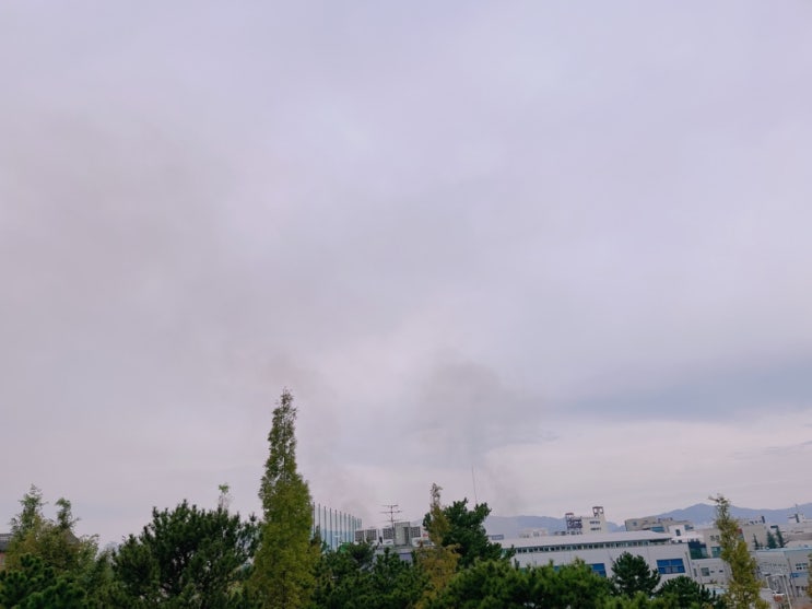  대전현대프리미엄아울렛에 화재라뉘 ㅜㅜ