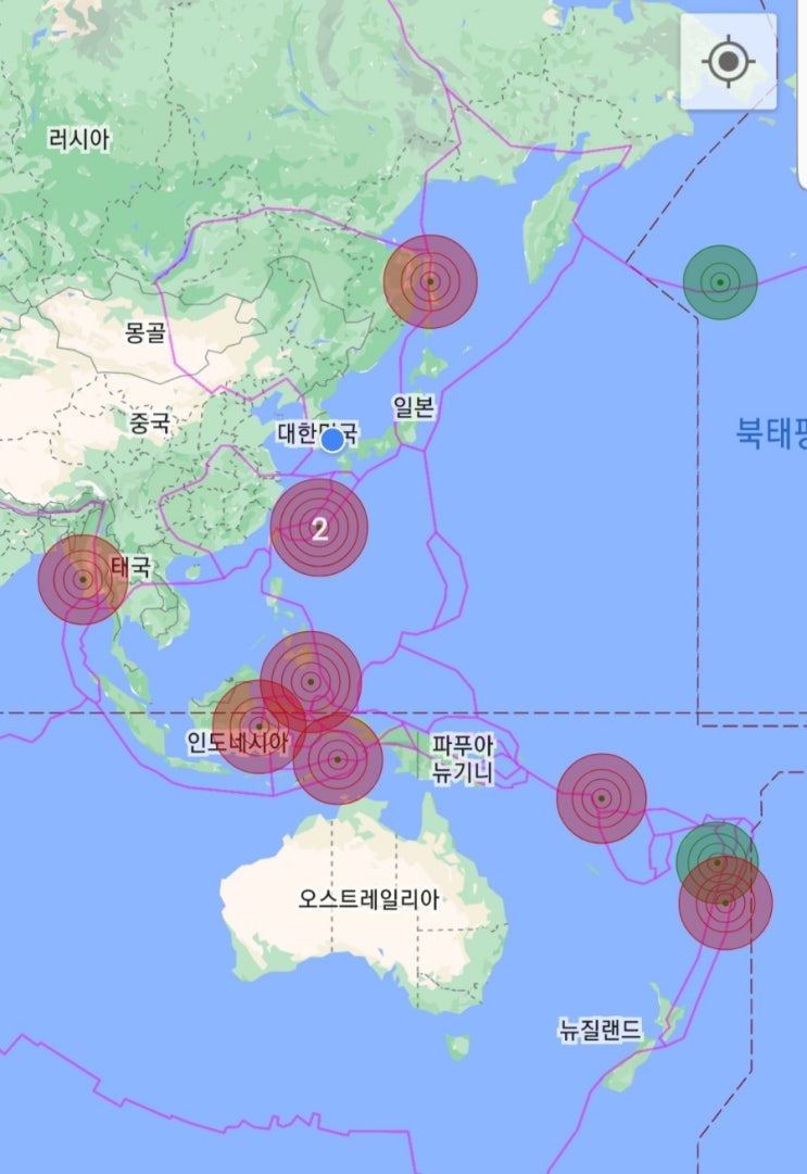  세계지진발생현황(2022년9월26일)