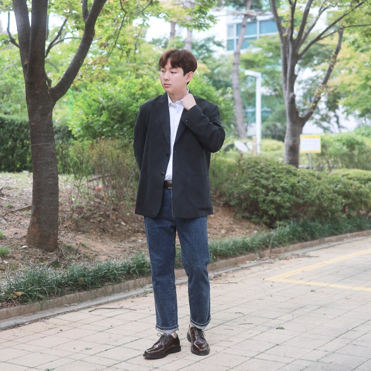  남자 가을자켓 코디, 느낌있게 론트 023 텐셀 블레이져