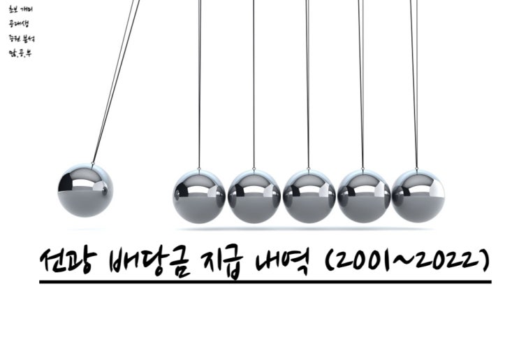  선광(003100) 배당금 지급내역 확인 (2001~2022)
